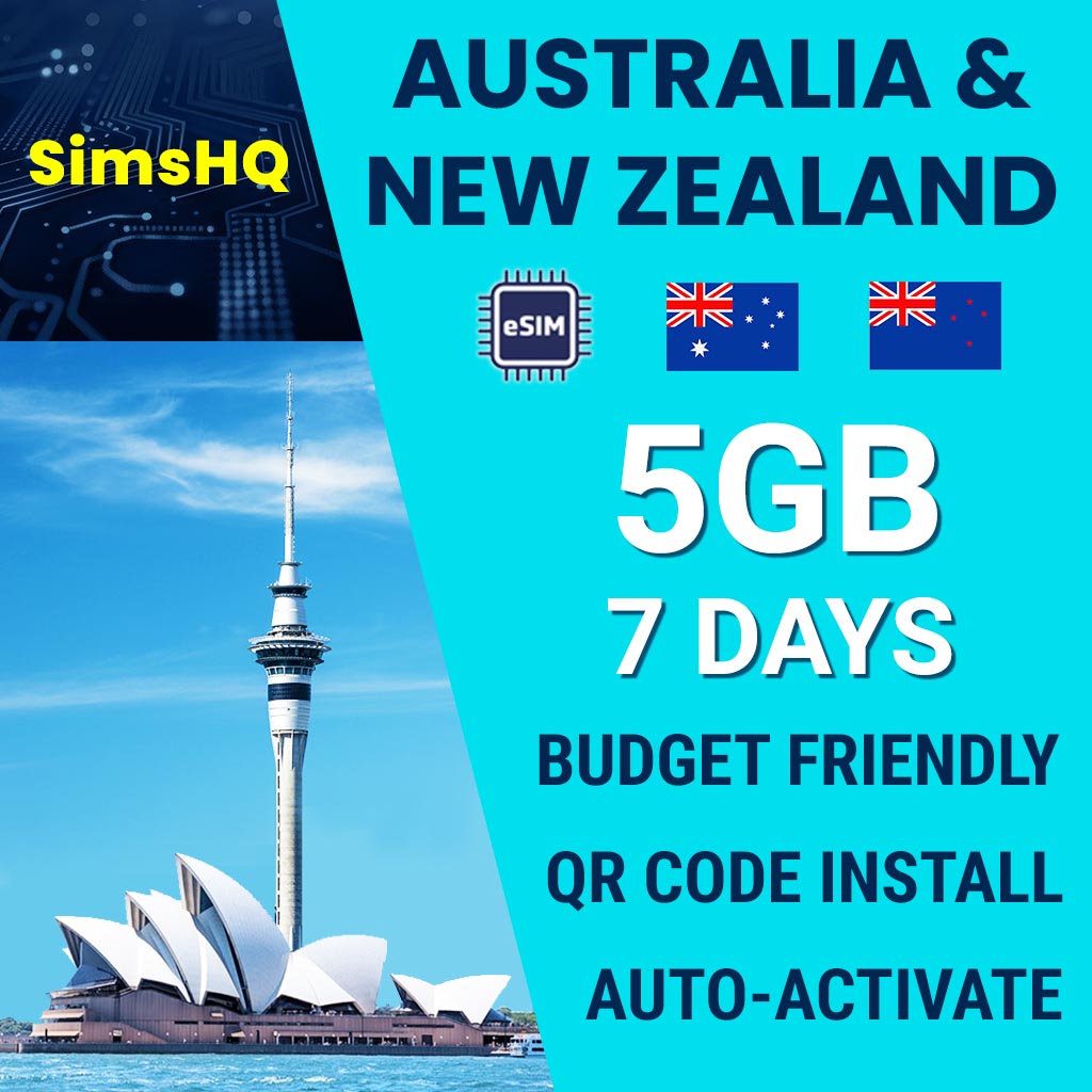 Australia & New Zealand eSIM 7Days 5GB