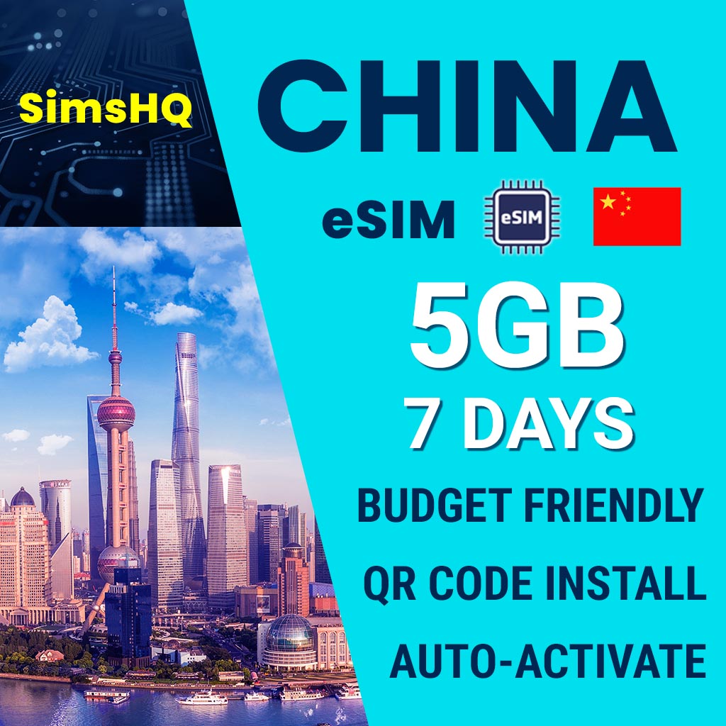 China eSim 7 Days 5GB