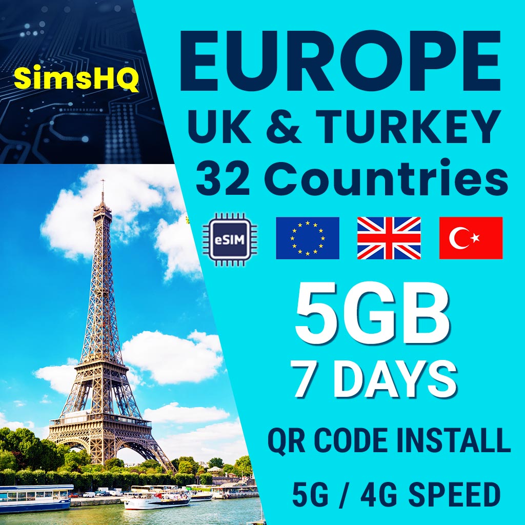 Europe UK eSIM | 32 Countries