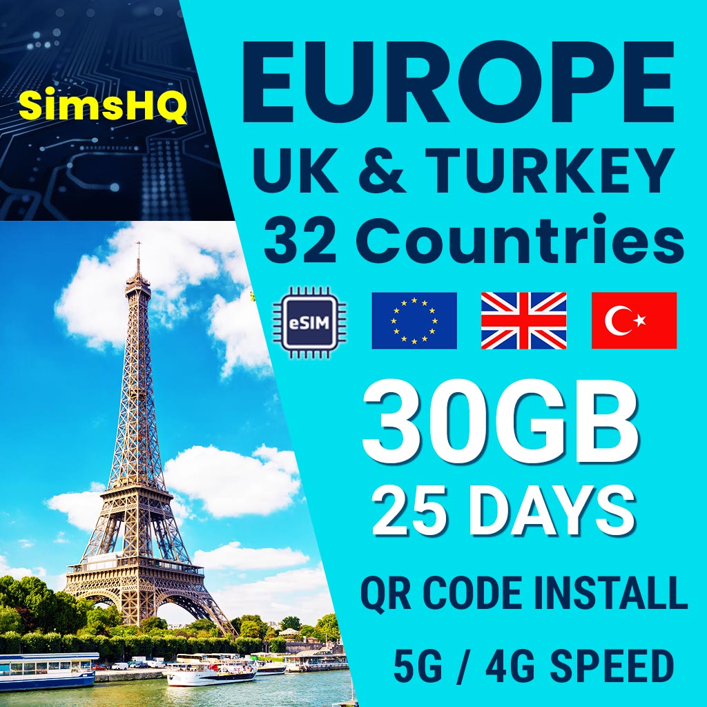 Europe UK eSIM | 32 Countries