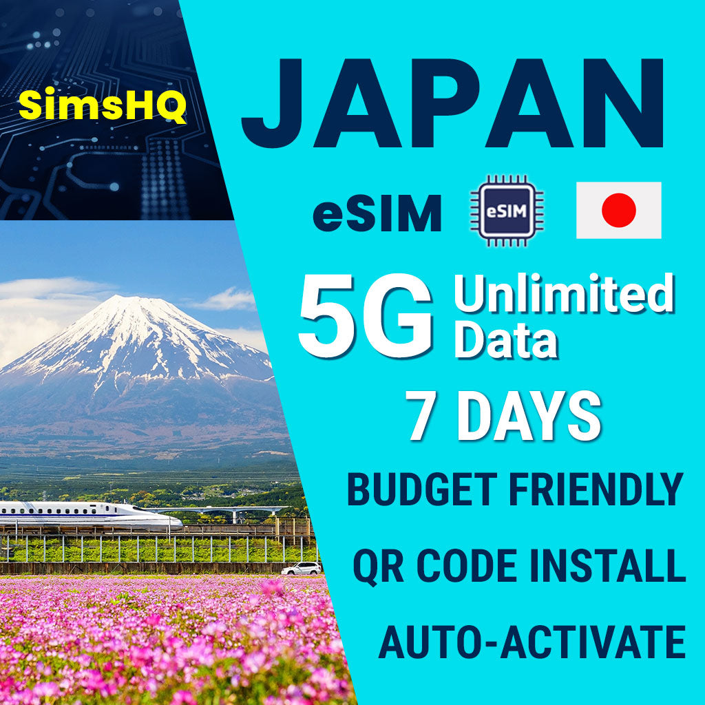 Japan eSIM 7 Days 5G Unlimited Data