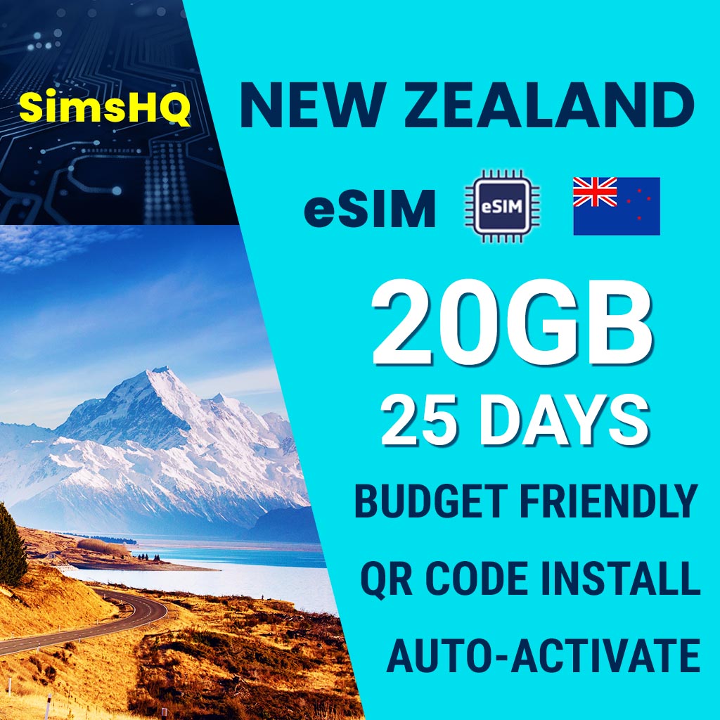 New Zealand eSIM 25 Days 20GB