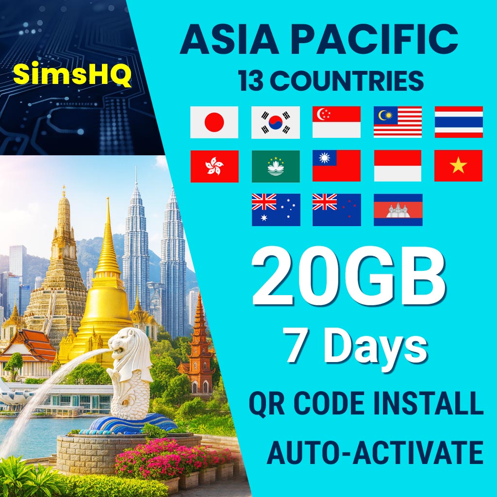 Asia Pacific 13 Countries eSIM