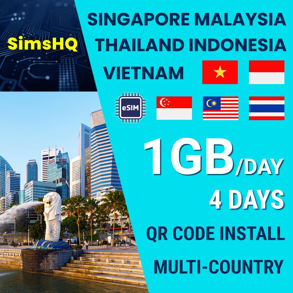 Southeast Asia eSIM 4 Days 1GB/Day