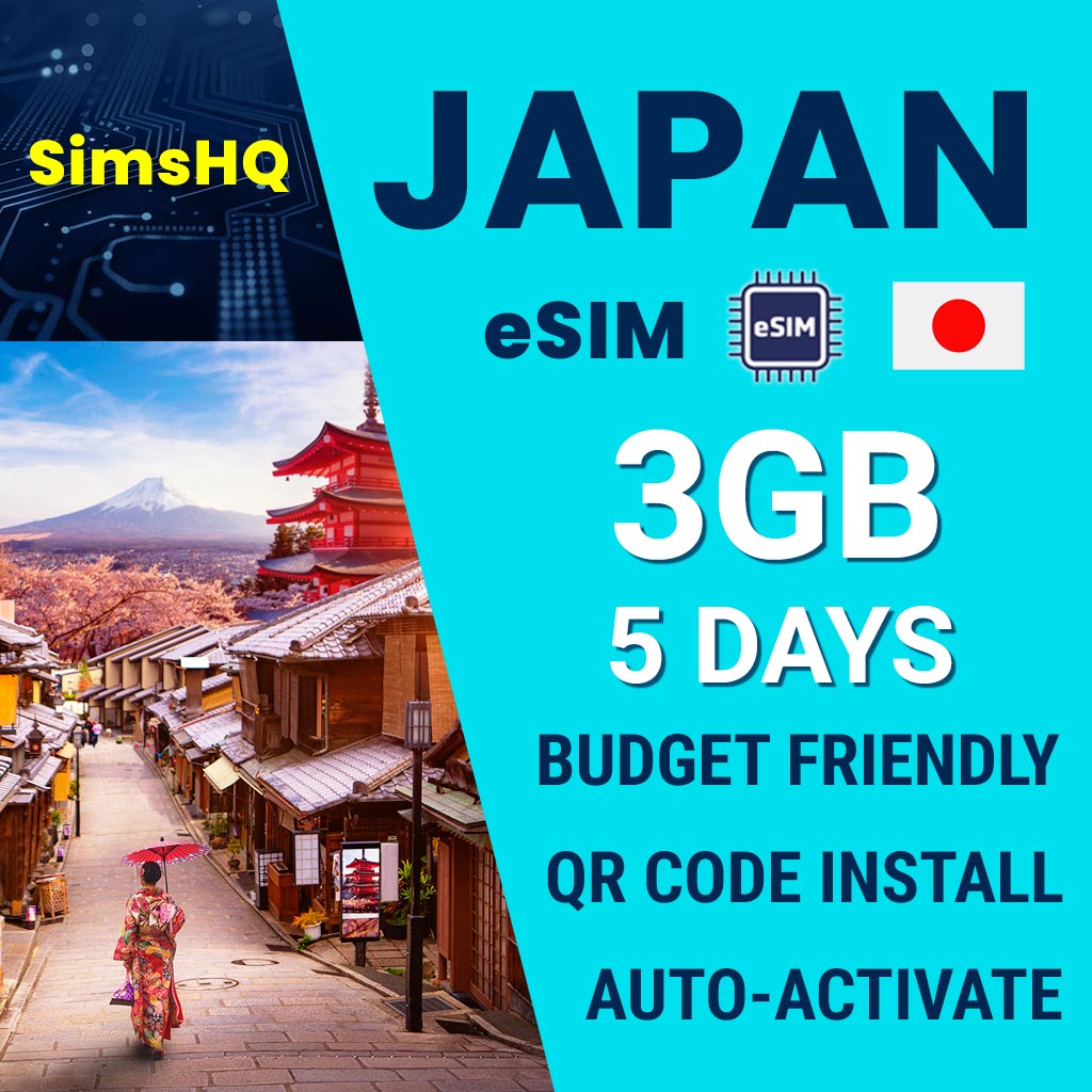 Japan eSIM 5 Days 3GB