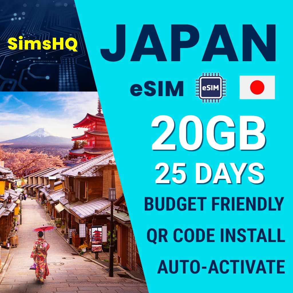 Japan eSIM 25 Days 20GB
