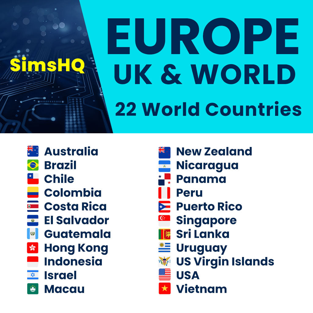 Europe, UK & World eSIM | 72 Countries