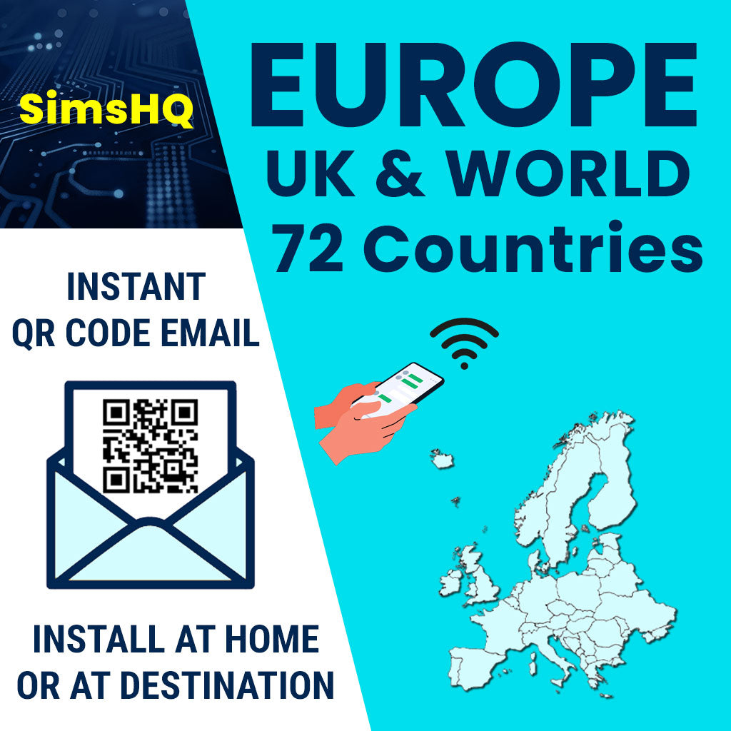 Europe, UK & World eSIM | 72 Countries