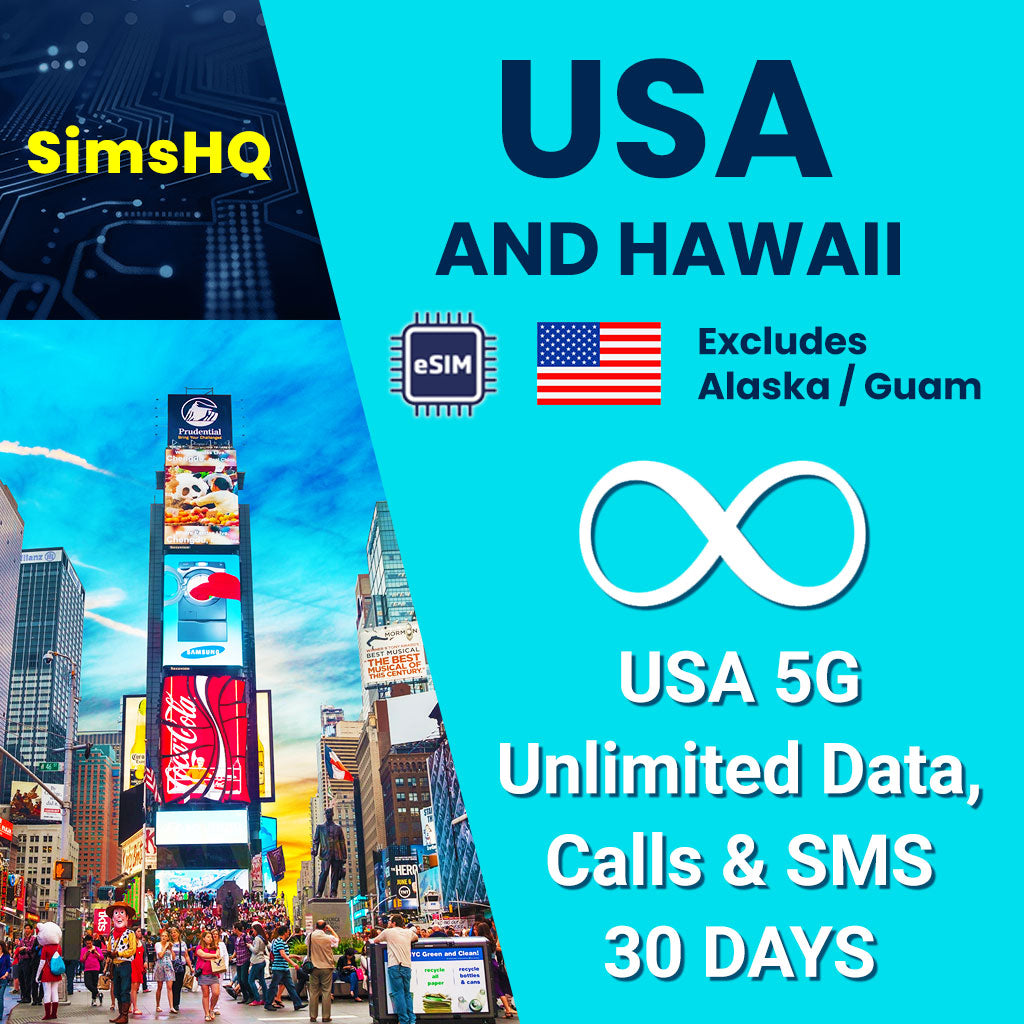 USA & Hawaii eSIM | Unlimited