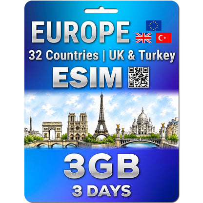Europe UK eSIM | 32 Countries