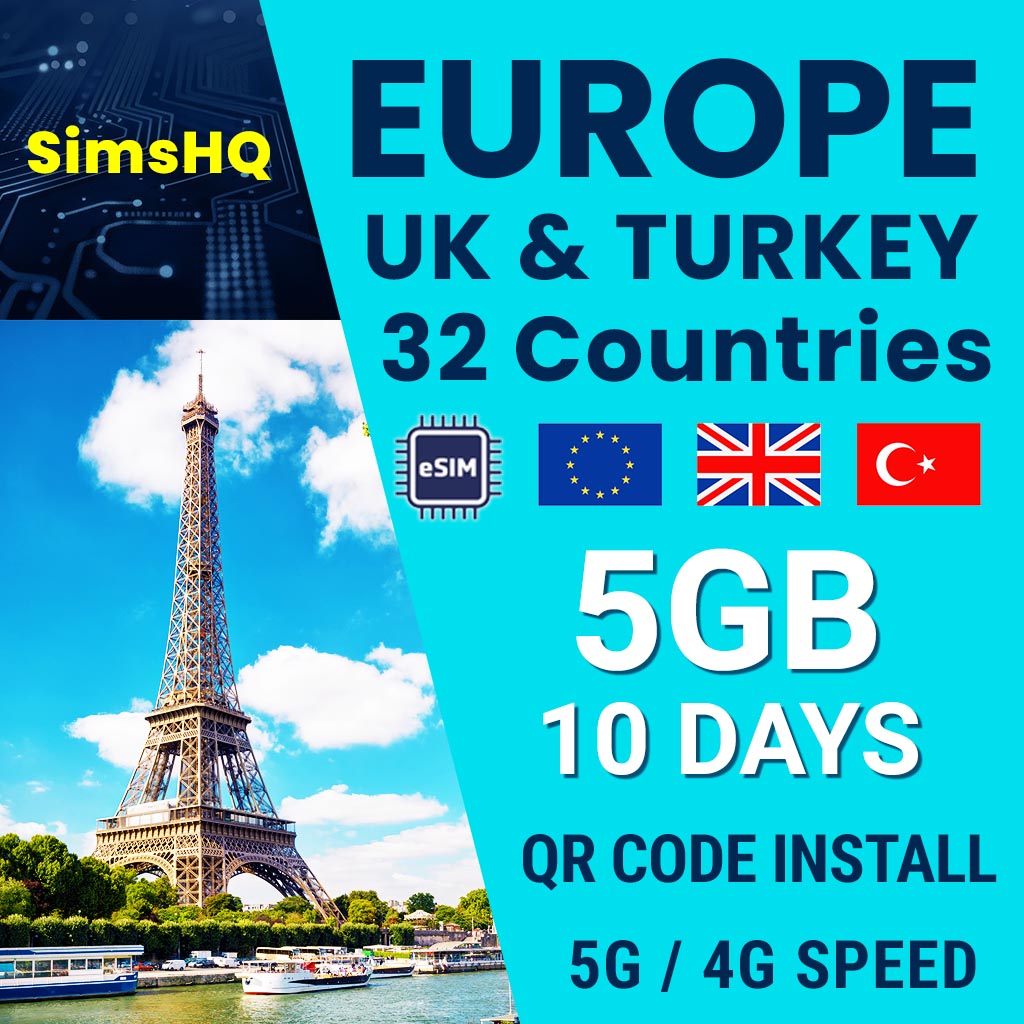 Europe UK eSIM | 32 Countries