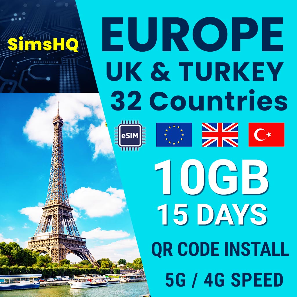 Europe UK eSIM | 32 Countries