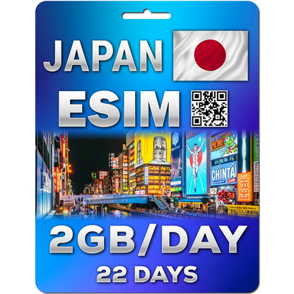 Japan eSIM 22 Days 2GB/Day