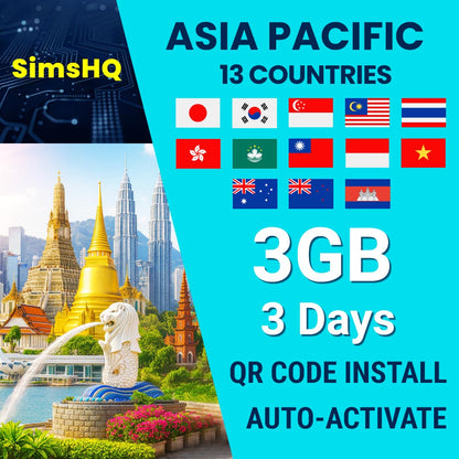 Asia Pacific 13 Countries eSIM
