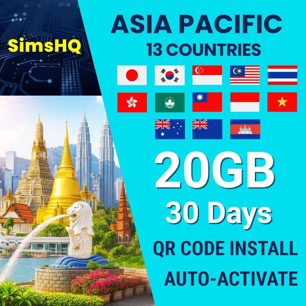 Asia Pacific 13 Countries eSIM