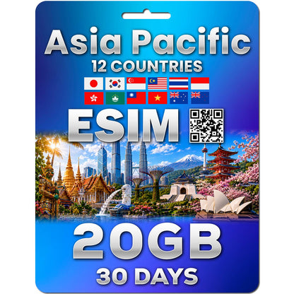 Asia Pacific 12 Countries eSIM