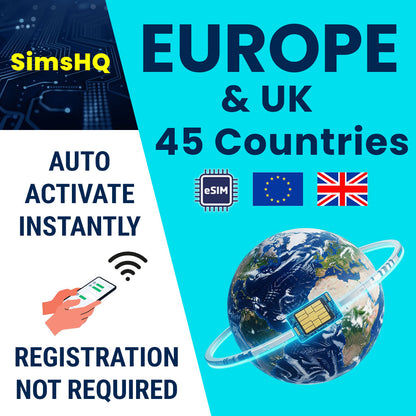 Europe & UK eSIM | 45 Countries