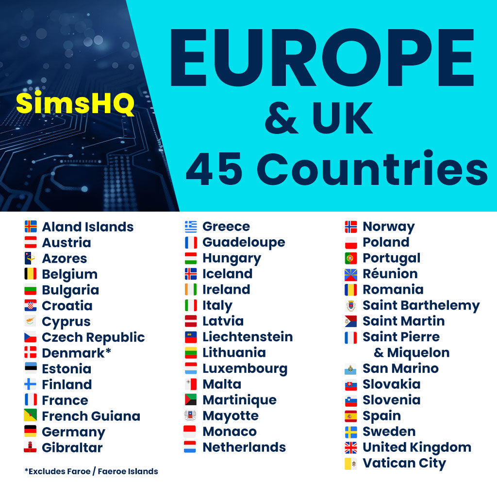 Europe & UK eSIM | 45 Countries